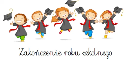 napis zakończenie roku szkolnego